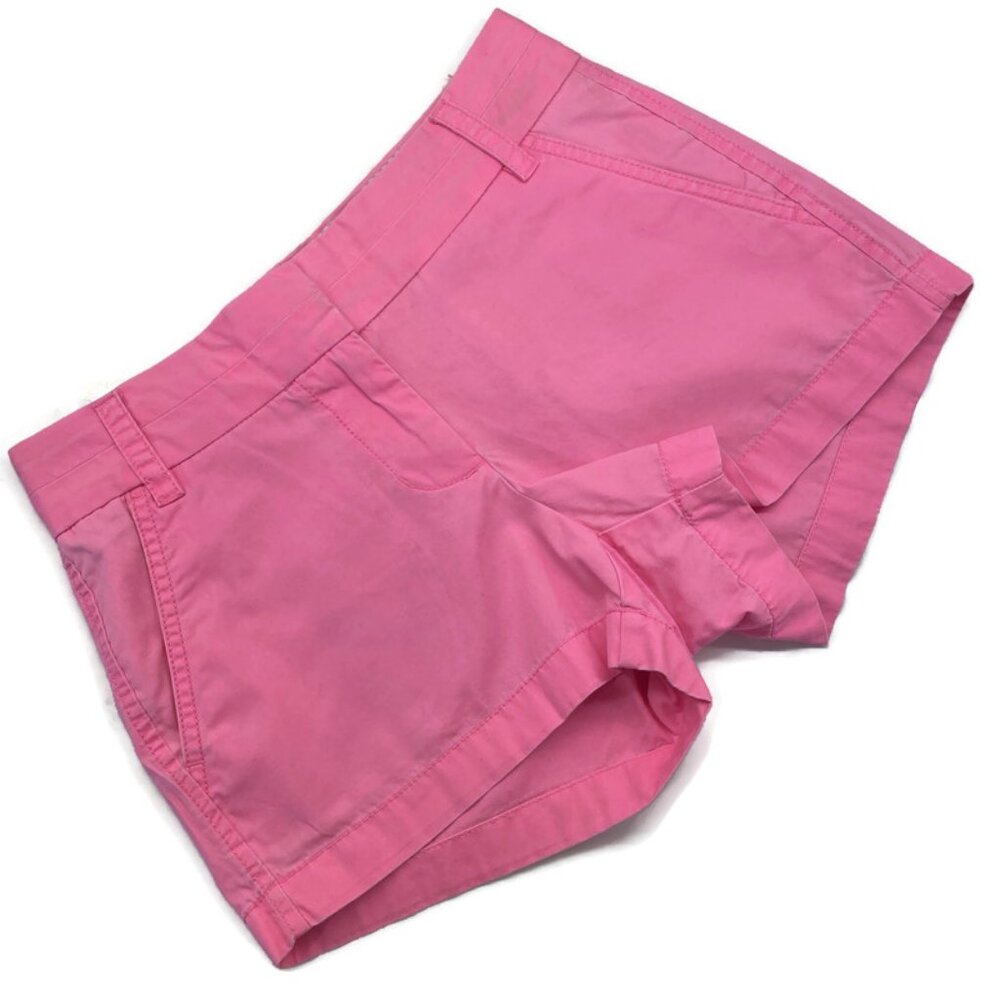 J. Crew 100% Cotton Chino Broken-In Shorts Womens Barbie Pink Size 00